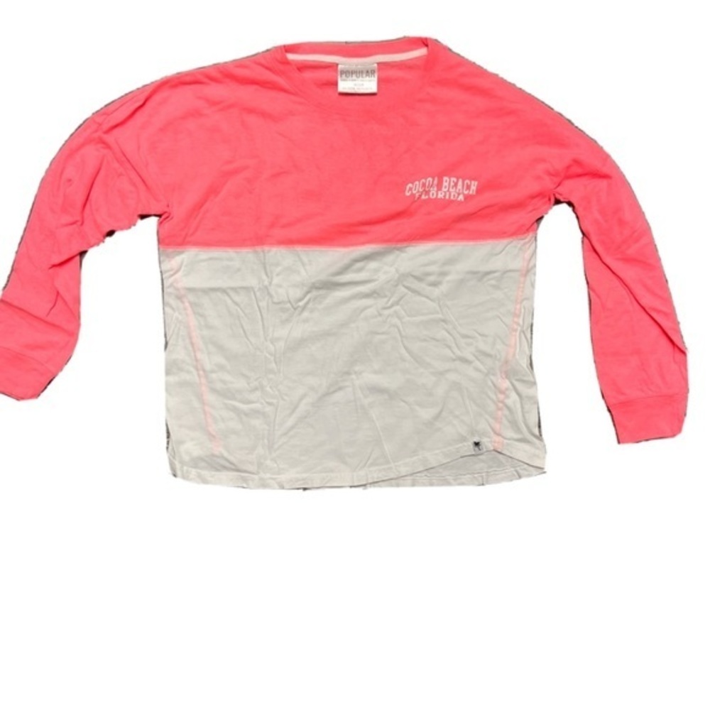 Cocoa Beach Pink and White Long Sleeve